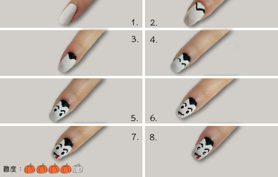 Halloween可愛nail art