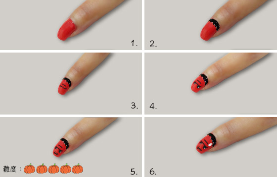 Halloween可愛nail art