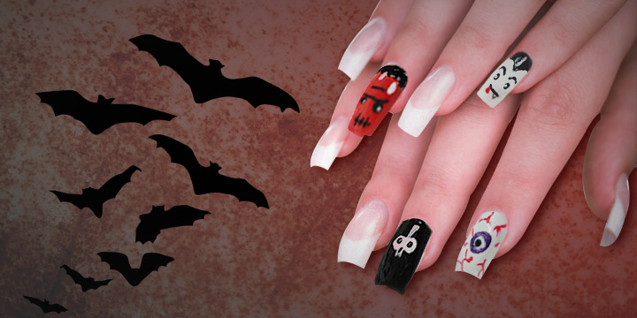 Halloween可愛nail art