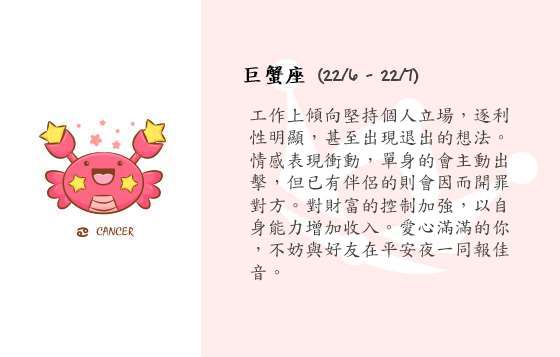 每週星座 22/12/2014 – 28/12/2014