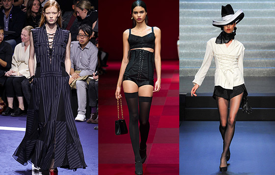 (左起)Sacai、Dolce & Gabbana、Jean Paul Gaultier (左起)Sacai、Dolce & Gabbana、Jean Paul Gaultier