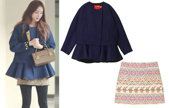 No Collar Peplum Coat $4,916 / Tweed Mini Skirt $2,203(all from LUCKY CHOUETTE) No Collar Peplum Coat $4,916 / Tweed Mini Skirt $2,203(all from LUCKY CHOUETTE)