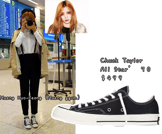 Maeng Hyo-Jeong（Maeng ggom）一身20年代的福爾摩斯look搭converse sneaker，滲出小男孩的感覺。