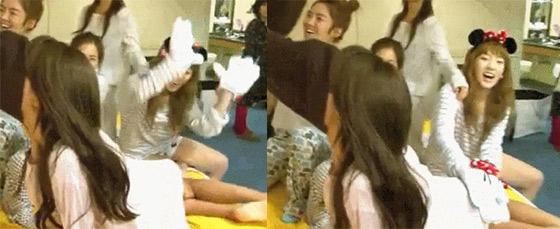少女時代也是「偷襲派」的，但被打的已沒有反應=口=
