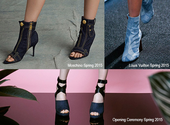 我個人喜歡Opening Ceremony的denim wedge，其丹寧跟皮革的配搭真是特別型格，看完是否有「shop now」的衝動？