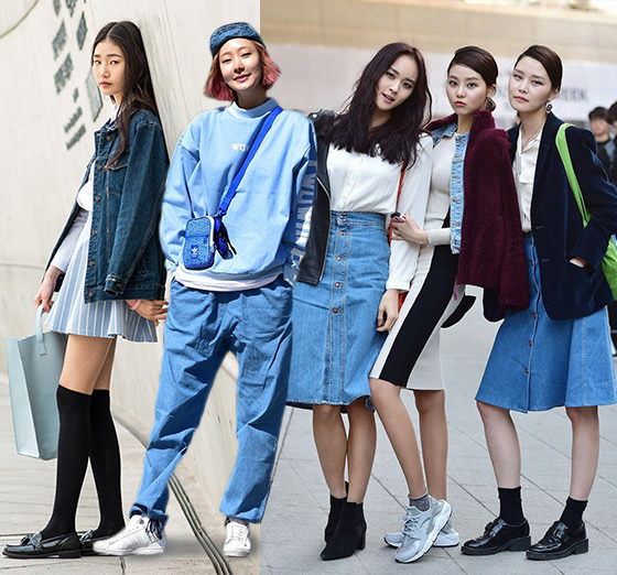 原來「學生look」披上丹寧外套也可滲出潮味，那學生們下課後就不用趕回家換裝了:)