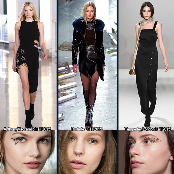 我個人較喜歡Anthony Vaccarello、Rodarte和Temperley London超模剛柔嫌備的造型，女人味的妝容撞中性的服飾非常出格。