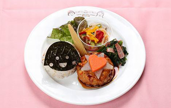 まるちゃんのヘルシー豆腐バーグプレート(小丸子豆腐餅配飯)1,000円/ 約$65 まるちゃんのヘルシー豆腐バーグプレート(小丸子豆腐餅配飯)1,000円/ 約$65