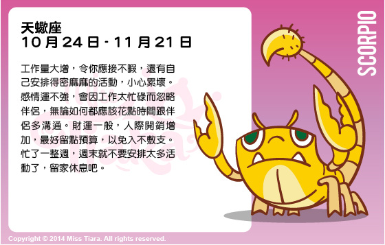 每週星座 27/4/2015 – 3/5/2015