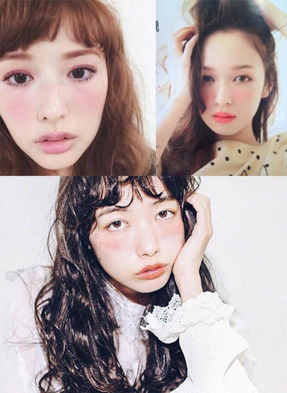 若怕胭脂抹太高令臉顯長,可像這些長臉形的女生一樣把胭脂塗低一點就能平衡面形了~ 若怕胭脂抹太高令臉顯長,可像這些長臉形的女生一樣把胭脂塗低一點就能平衡面形了~