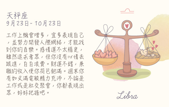 每週星座1/6/2015－7/6/2015