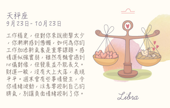 每週星座8/6/2015－14/6/2015