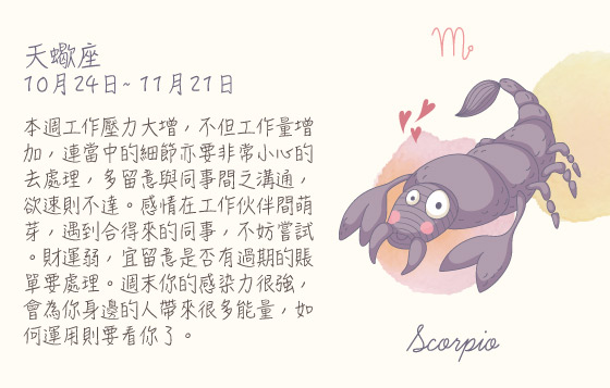 每週星座22/6/2015－28/6/2015