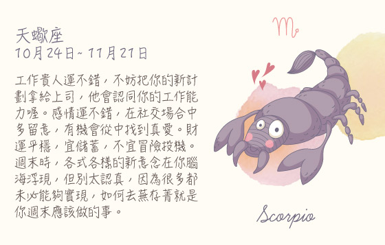 每週星座29/6/2015－5/7/2015