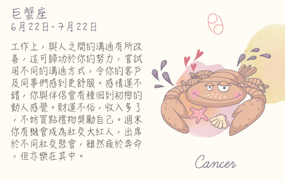 每週星座20/7/2015－26/7/2015