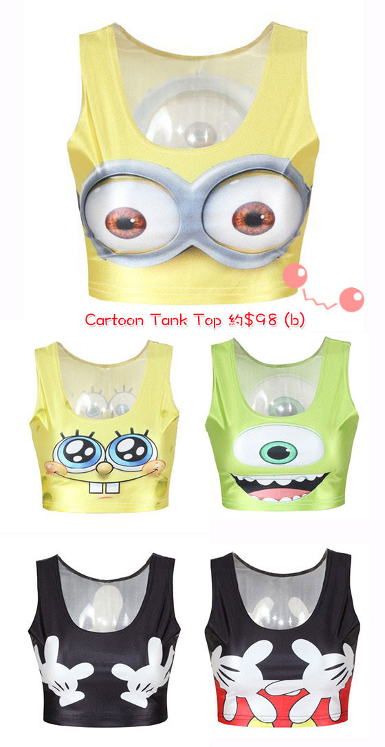 果然，也有推出現在爆紅的Minions，so cute>333<；喂喂！！米奇老鼠的手別亂放啊╰_╯