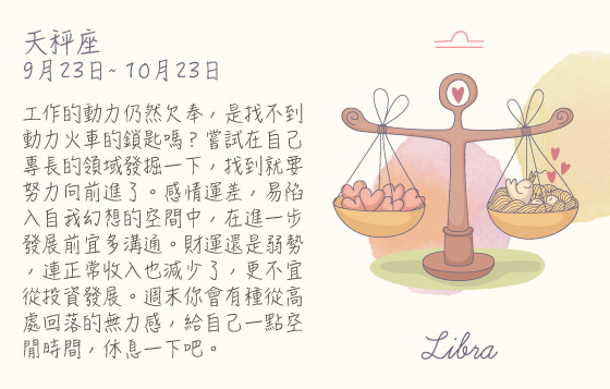 每週星座10/8/2015－16/8/2015
