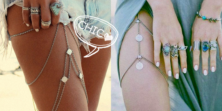美腿扮靚　leg chain搶鏡
