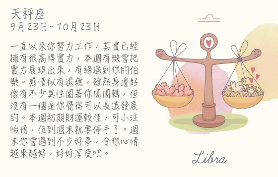 每週星座 28/9/2015 – 4/10/2015