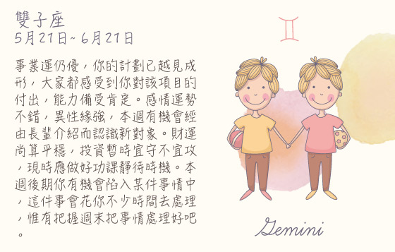 每週星座 19/10/2015 – 25/10/2015