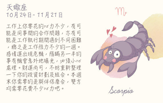 每週星座 5/10/2015 – 11/10/2015