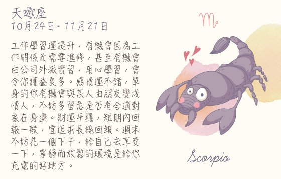 每週星座 12/10/2015 – 18/10/2015