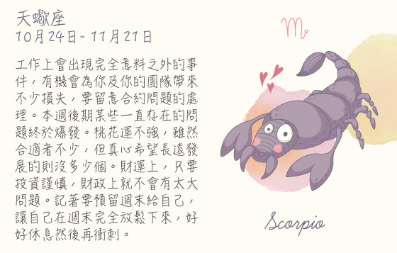 每週星座 19/10/2015 – 25/10/2015