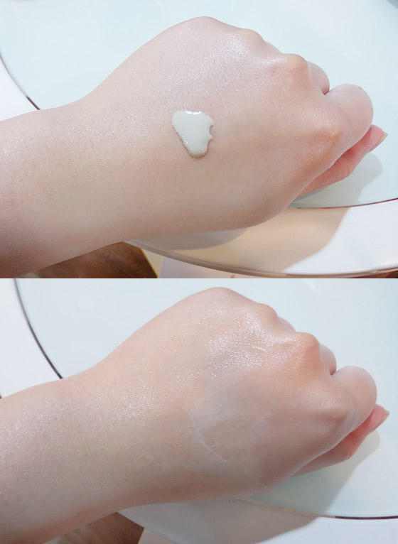 質感奶狀水潤帶點冰涼，易推，有淡淡椰子油味。
