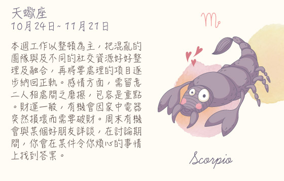 每週星座 2/11/2015 – 8/11/2015