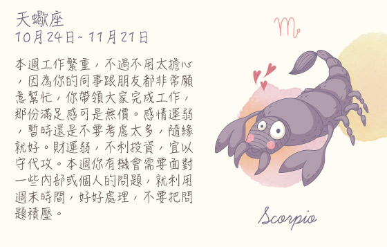 每週星座 16/11/2015 – 22/11/2015