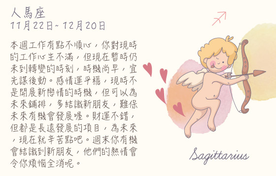 每週星座 16/11/2015 – 22/11/2015