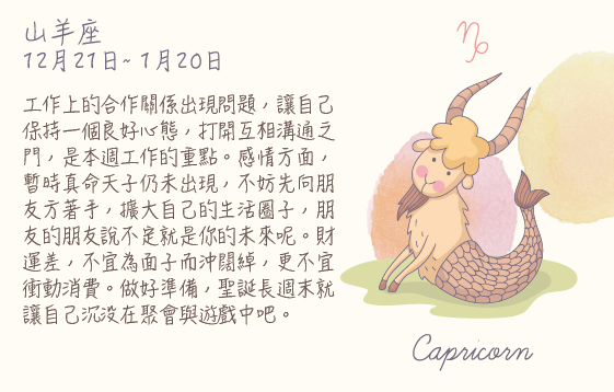 每週星座 2015.12.21 – 2015.12.26