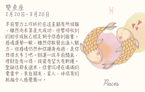 每週星座 2015.12.21 – 2015.12.26