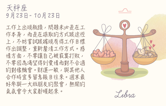 每週星座 2015.12.28 – 2016.01.02