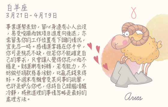 每週星座 2016.01.04 – 2016.01.10