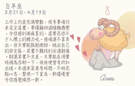 每週星座 2015.01.18 – 2016.01.23
