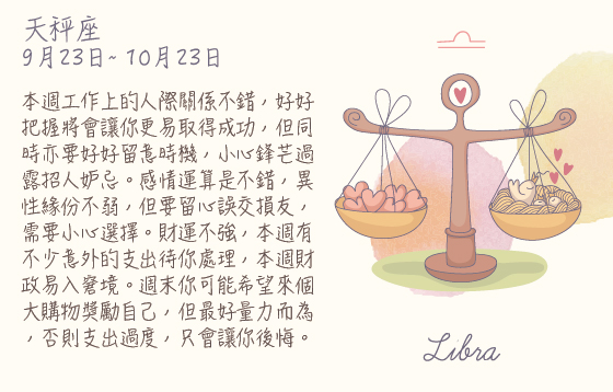 每週星座 2016.01.04 – 2016.01.10