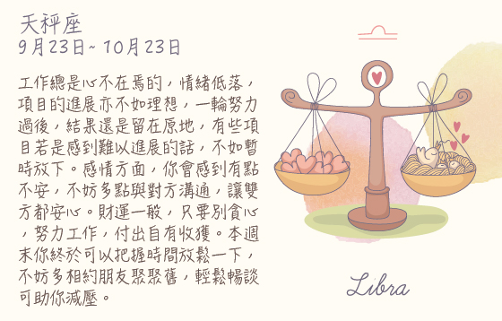 每週星座 2016.01.25 – 2016.01.30