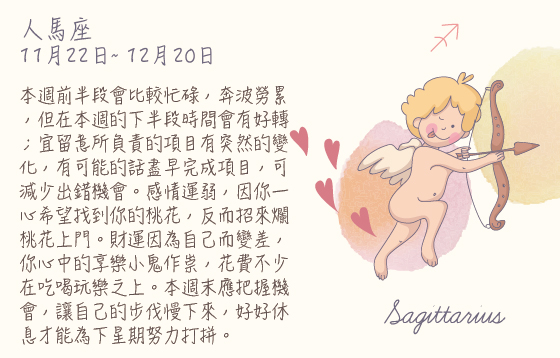 每週星座 2015.01.18 – 2016.01.23