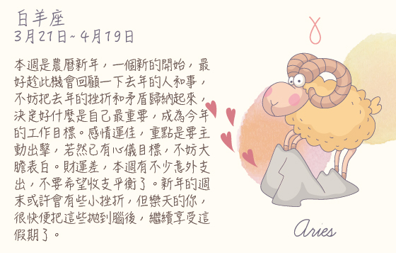 每週星座 2016.02.08 – 2016.02.14