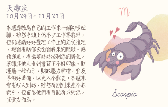 每週星座 2016.02.01 – 2016.02.07