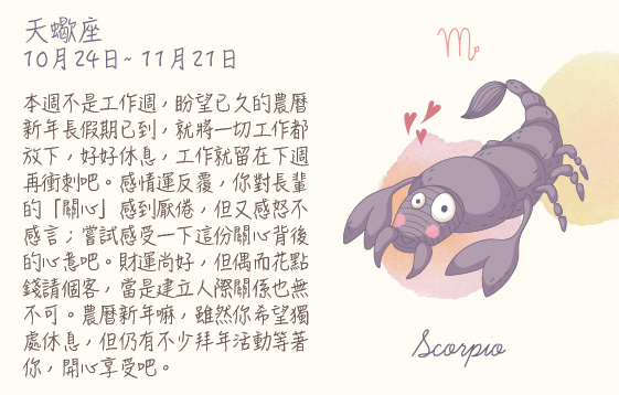 每週星座 2016.02.08 – 2016.02.14