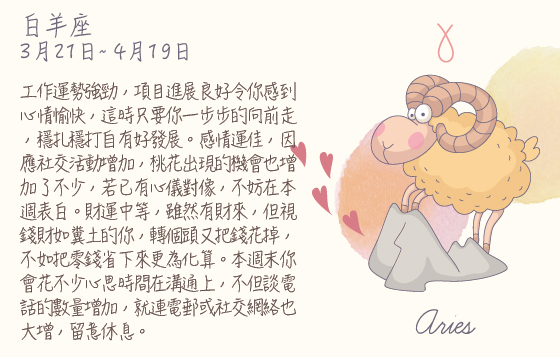 每週星座 2016.03.14 – 2016.03.20