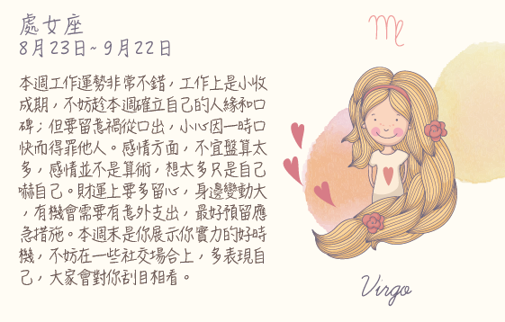 每週星座 2016.03.21 – 2016.03.27