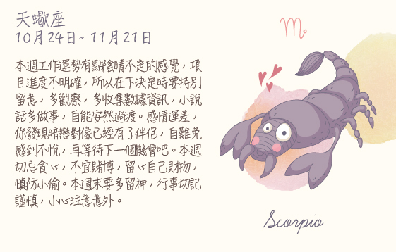 每週星座 2016.03.14 – 2016.03.20