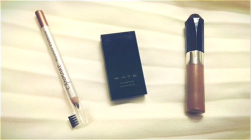 左至右:1. CANMAKE眉筆 2. KATE眉粉 3. Kiss me染眉膏 左至右:1. CANMAKE眉筆 2. KATE眉粉 3. Kiss me染眉膏