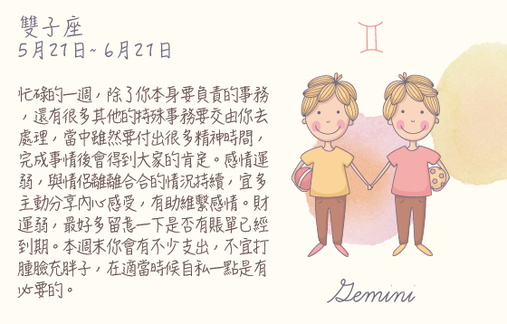 每週星座 2016.04.11 – 2016.04.17