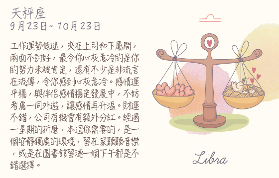 每週星座 2016.04.25 – 2016.05.01