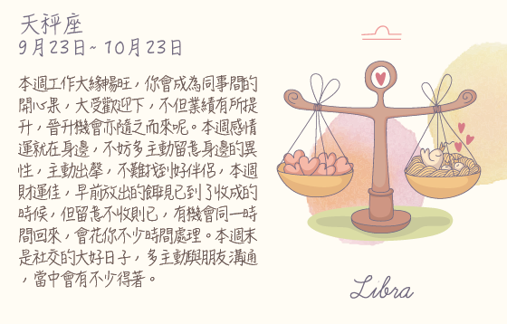 每週星座 2016.04.18 – 2016.04.24