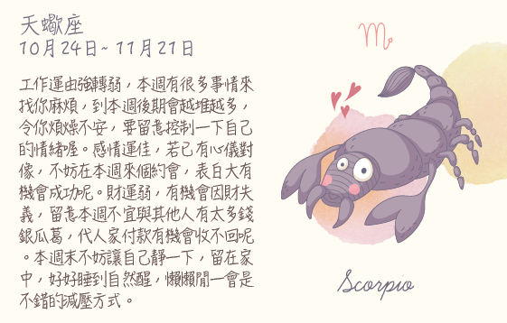 每週星座 2016.04.18 – 2016.04.24